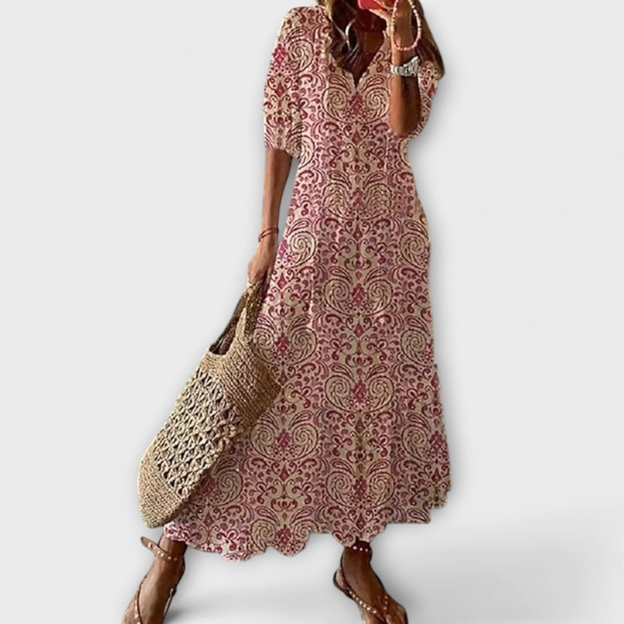 Anna – Women's boho summer dress with a relaxed silhouette